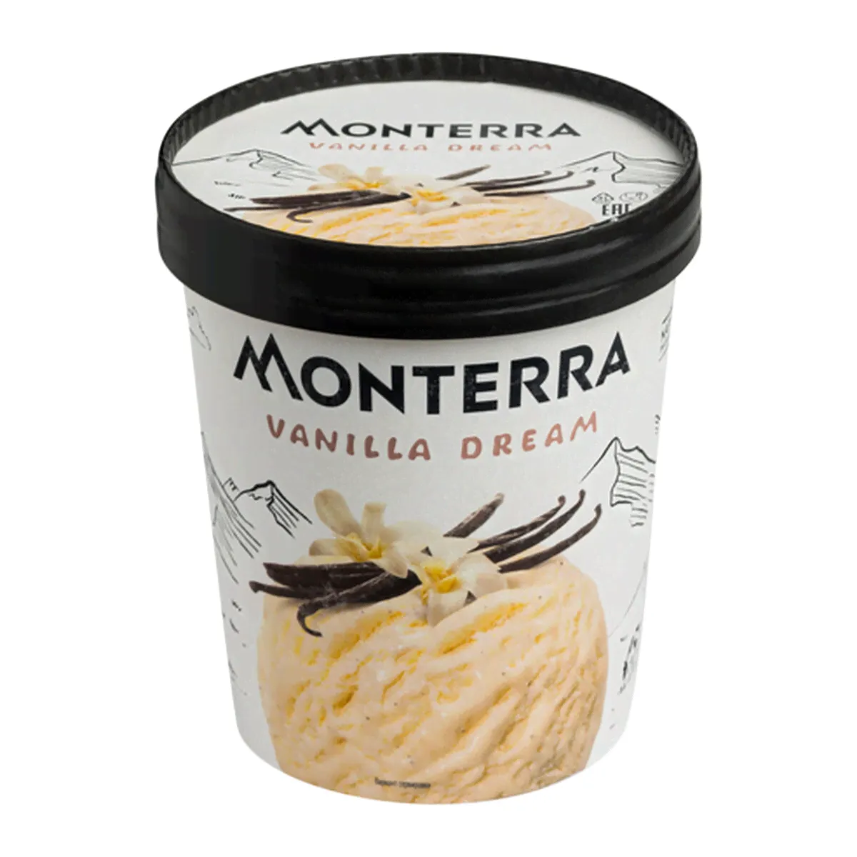 Monterra Vanilla dream, мороженое пломбир ванильное
