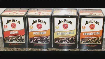 Jim Beam Bourbon Flavored Ground Coffee: Original, Spiced Honey, Bourbon Vanilla, Cinnamon Stick