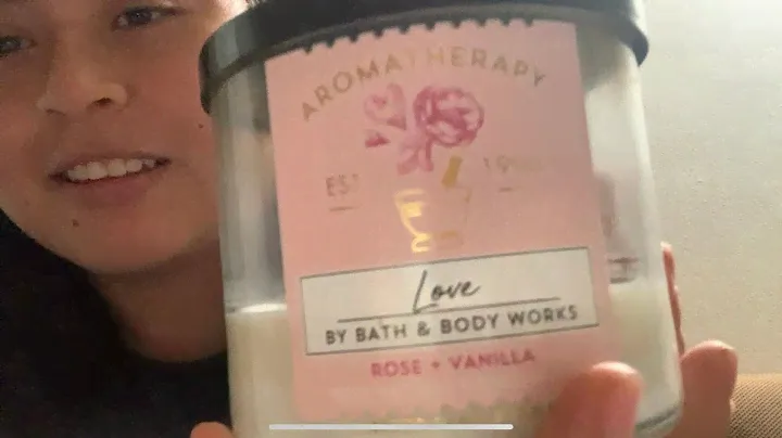 Bath & Body Works 3-Wick Aromatherapy Candle in LOVE — ROSE & VANILLA