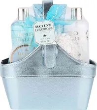 Подарочный набор женский Body Luxurious Vanilla Amber (гель, лосьон, скраб, соль, мочалка), 5 предметов